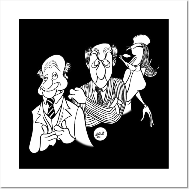 Statler and Waldorf Ala Hirschfeld Wall Art by UzzyWorks